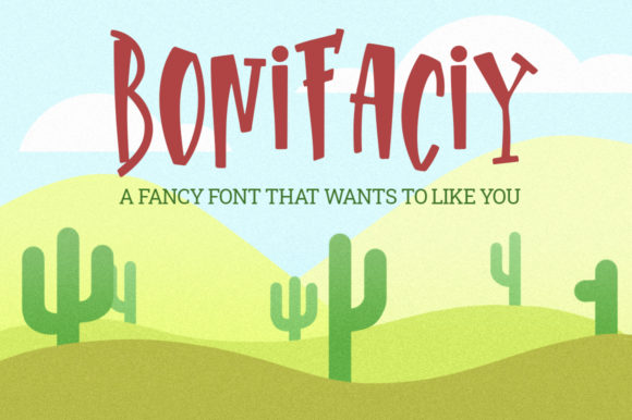 Bonifaciy: A Quirky Display Font for Dynamic Digital Design