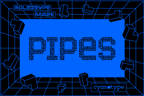 MultiType Maze Pipes Font: A Typography Tool for Distinctive Branding
